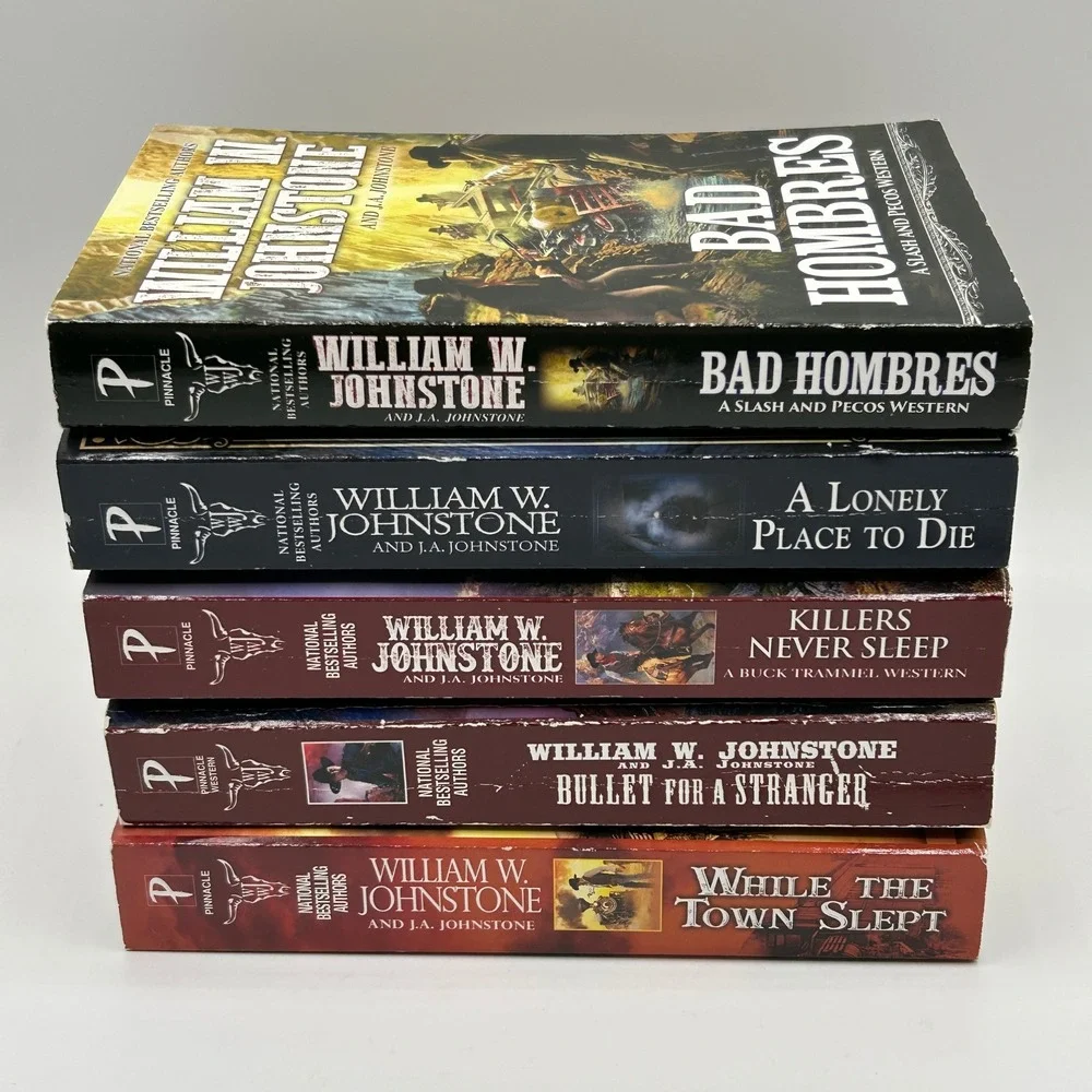 BUNDLE Johnstone 5 Western Fiction Book Lot Paperback Cowboy Action Adventure‎